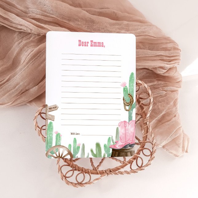 Invitation First Rodeo Pink Wild West Time Capsule Cards (Créateur téléchargé)