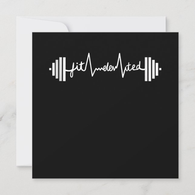 Invitation Fitness Fitness Fitness Barbell (Devant)