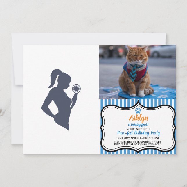 Invitation Fitness girl levant haltère (Devant)