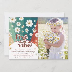 Invitation Five est un Vibe 5e anniversaire   Retro Daisy Rai