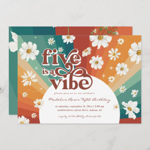 Invitation Five est un Vibe 5e anniversaire   Retro Daisy Rai