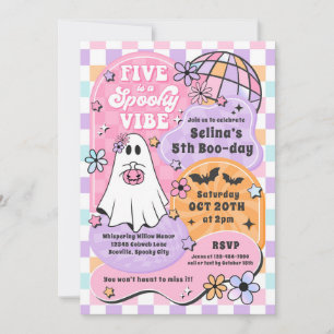 Invitation Five Is A Éffrayant Vibe Halloween Ghost 5e annive