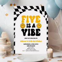 Five Is A Vibe Retro Cinquième fête d'anniversaire