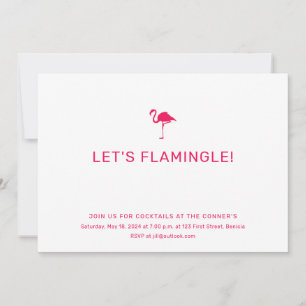 Invitation Flamant rose
