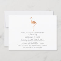 Flamant rose Fête des mariées florale tropicale