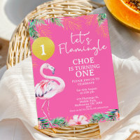 Flamant rose rose chaud Flamingle 1er anniversaire
