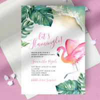 Flamant rose rose tropical 16e fête d'anniversaire