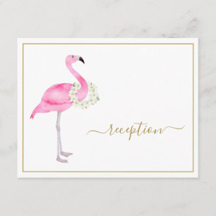Invitation Flamant rose rose Tropical Pas de cadeaux Réceptio