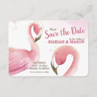 Flamants roses roses Enregistrer la date de l'anno