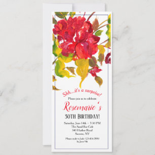 Invitation Flambée d'invitation rouge