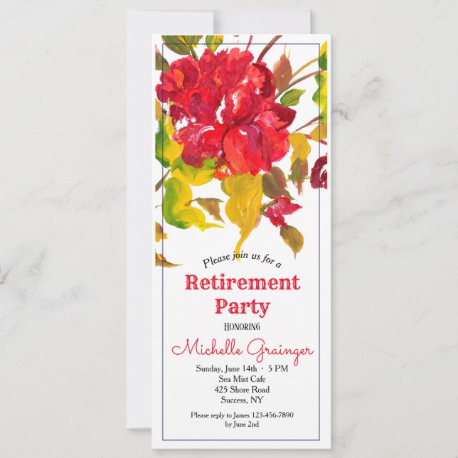 Invitation Flambée d'invitation rouge (Devant)