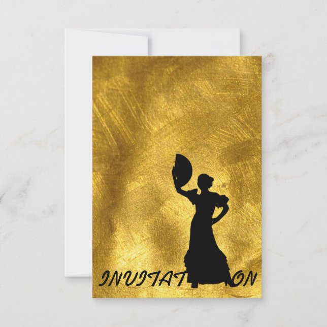 Invitation Flamenco Danse latine Ball (Devant)
