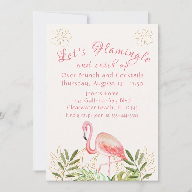 Invitation Flamingle Women's Get Together (Devant)