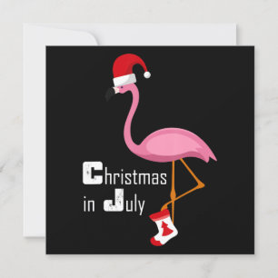 Invitation Flamingo   Noël du Flamingo en Juillet Fête Drôle