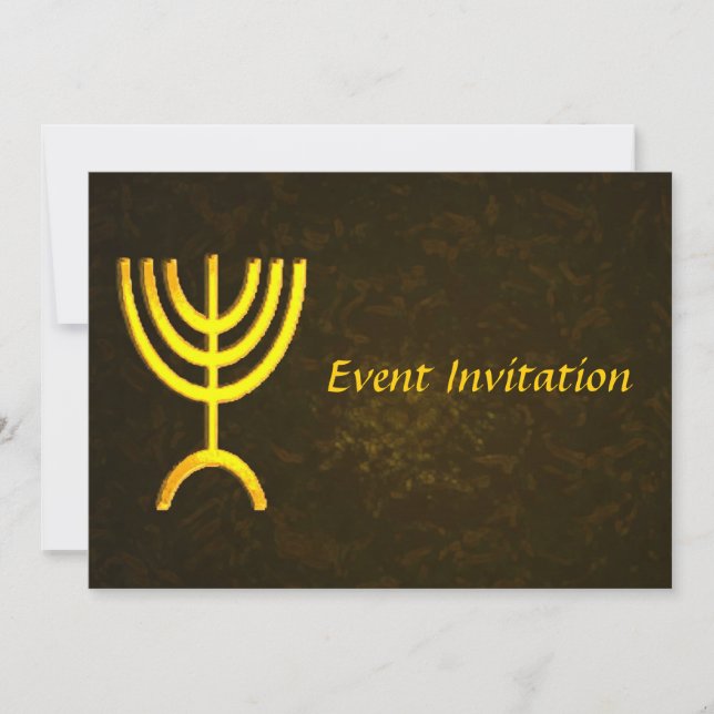 Invitation Flamme de Menorah (Devant)