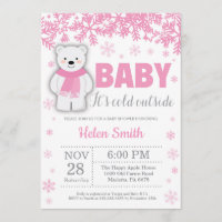 Flamme de neige Baby shower de la fille rose d'hiv