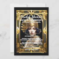 Flamme des années 1920 fille or noir gatsby thème