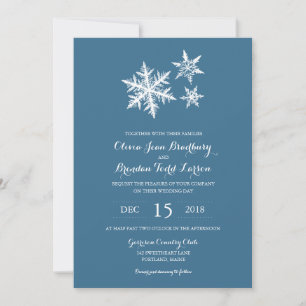 Invitation Flammes de neige gelées d'hiver   MARIAGE