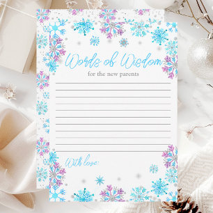 Invitation Flammes de neige pourpres et bleues Mots de sagess