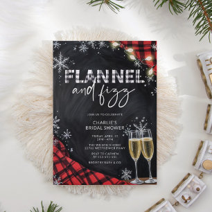 Invitation Flannel Fling Fête des mariées rustique