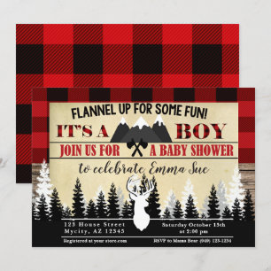 Invitation Flannel vers le haut pour un peu de plaisir Buffal