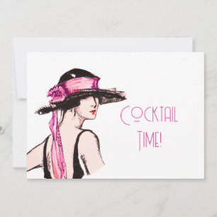 Invitation Flapper Girl Cocktail Party