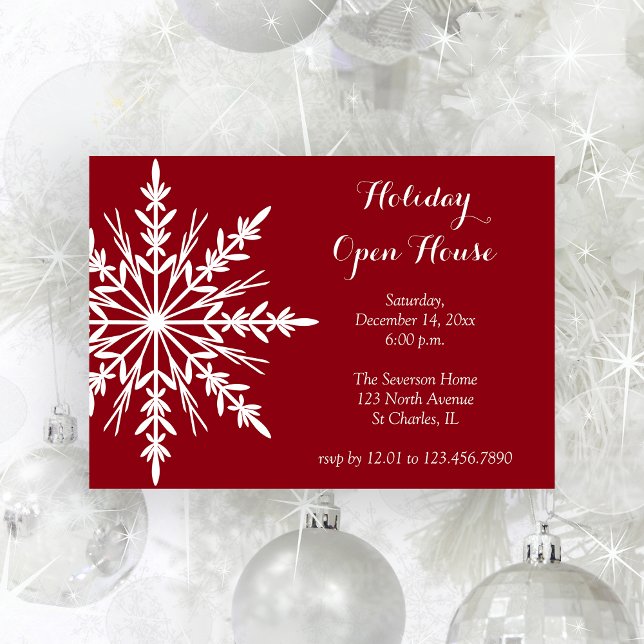 Invitation Flèche de neige blanche sur la Maison ouverte des  (Créateur téléchargé)