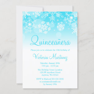 Invitation Flèche de neige Turquoise White Winter Wonderland 