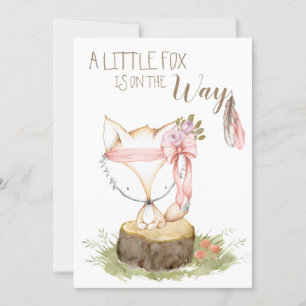 Invitation *~* Flèche de plumes de forêt de renard boho