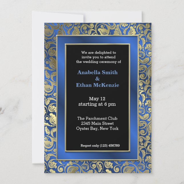 Invitation Flèches d'or * choisir la couleur arrière - plan (Devant)