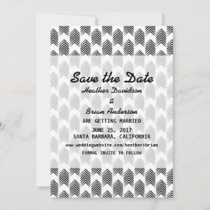 Invitation Flèches tribales en noir blanc Enregistrer l'Invit