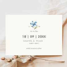 Fleur aquarelle Enregistrer la date