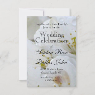 Invitation Fleur blanche