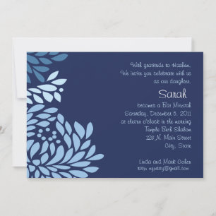 Invitation Fleur bleu