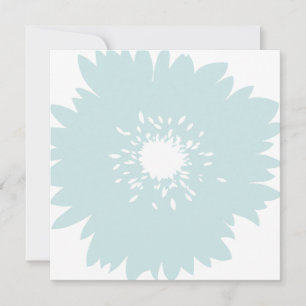 Invitation Fleur Bleu Chic Anniversaire