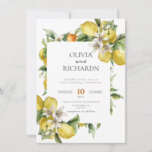 Invitation Fleur carrelée méditerranéenne Italien Positano Le