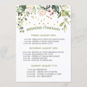 Invitation Fleur d'aquarelle, confetti Bachelorette Week-end