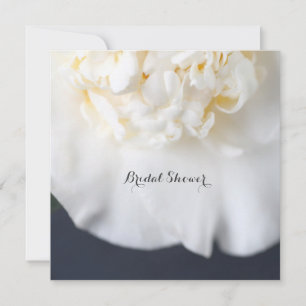 Invitation Fleur de camélia blanc