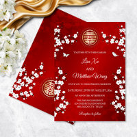 Fleur de Cerisier Blanche | Mariage Chinois Rouge