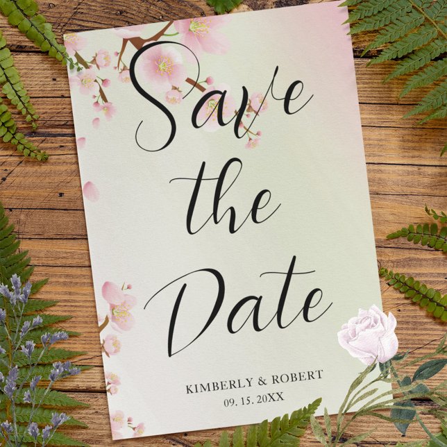 Invitation Fleur de cerisier rose (Créateur téléchargé)