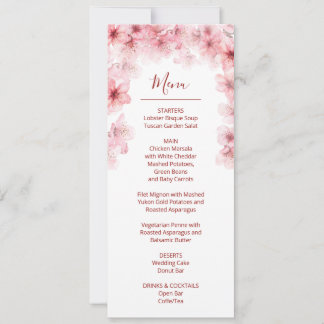 Invitation Fleur de cerisier rose blanc Mariage