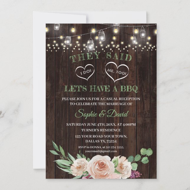 Invitation Fleur de champagne rose après avoir fait Mariage B (Devant)