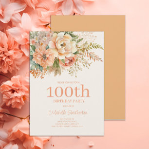 Invitation Fleur de Crème de Pêche 100e Anniversaire