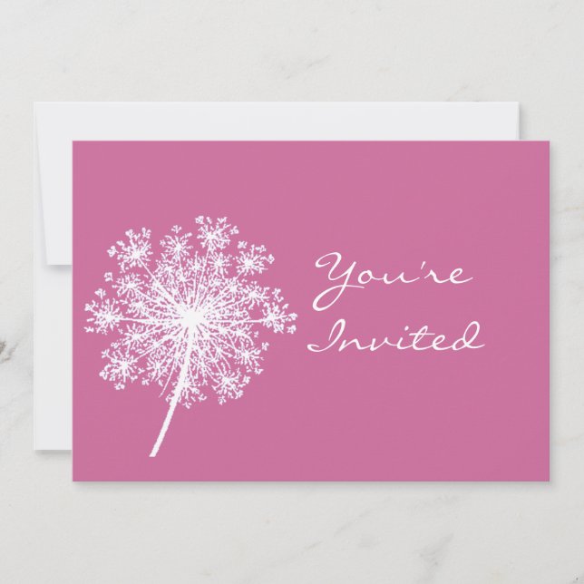 Invitation Fleur de dentelle de la reine Anne Flower's Birthd (Devant)