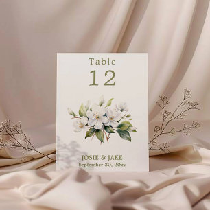 Invitation Fleur de fleur de pomme blanche Signe Numéro de ta