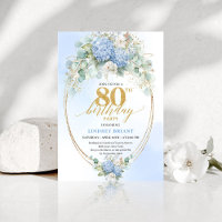 Fleur de Hortensia Bleu Sophistiqué pour 80e Anniv