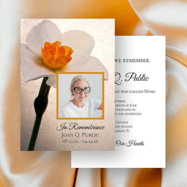 Invitation Fleur de jonquille blanche Printemps Anniversaire  (Créateur téléchargé)