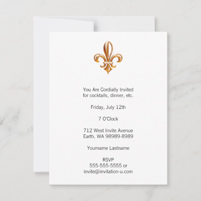 Invitation Fleur de Lis (Devant)