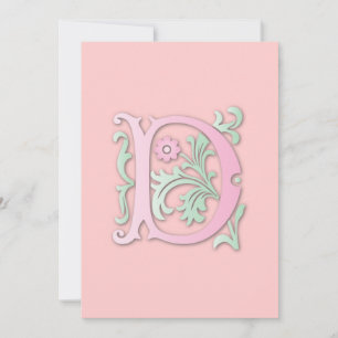 Invitation Fleur de lis D Monogramme