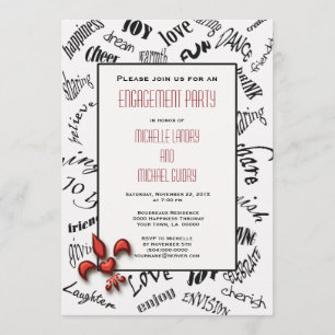 Invitation Fleur de lis Expressions de coeur